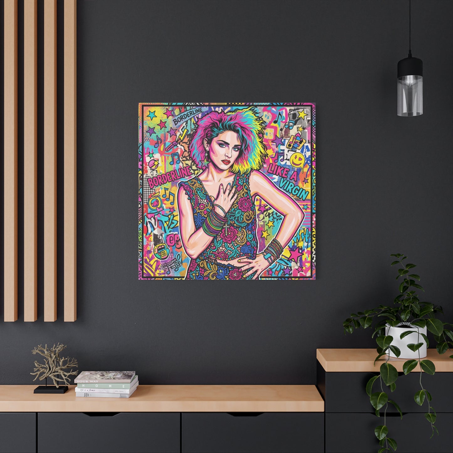 Queen of Pop Abstract Canvas Wall Art Print
