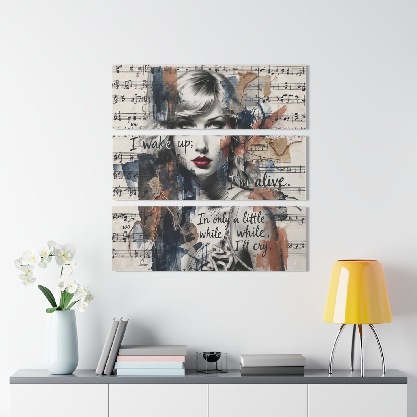 Swift Inspired Triptych Acrylic Art Print