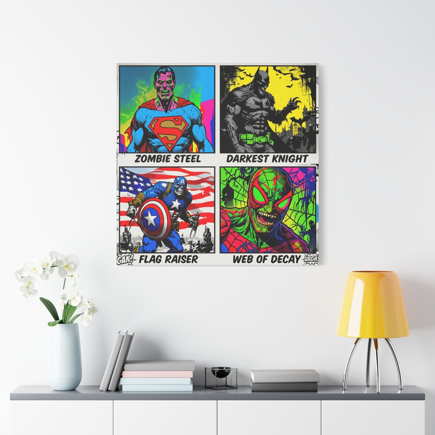 Superhero Pop Canvas Wall Art Print