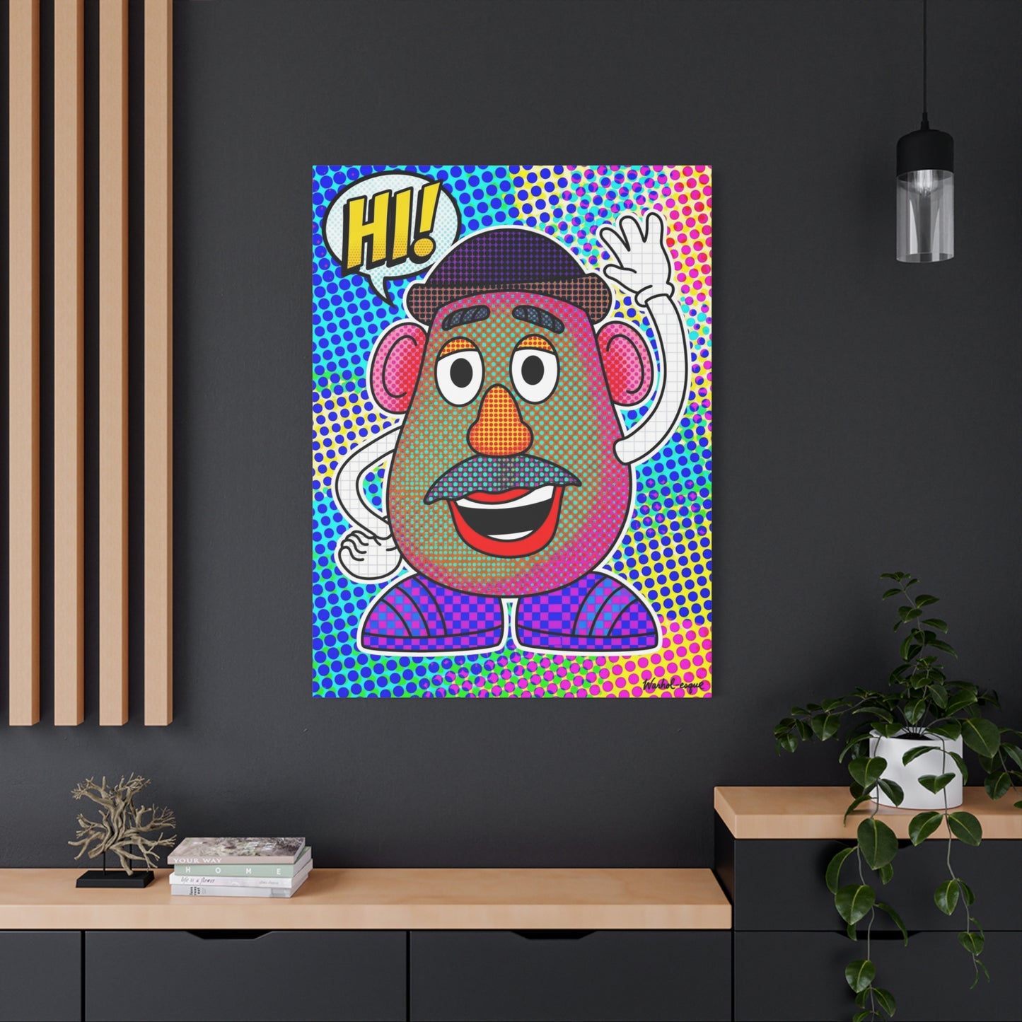 Mr. Head Abstract Canvas Wall Art Print — Matte Stretched Canvas