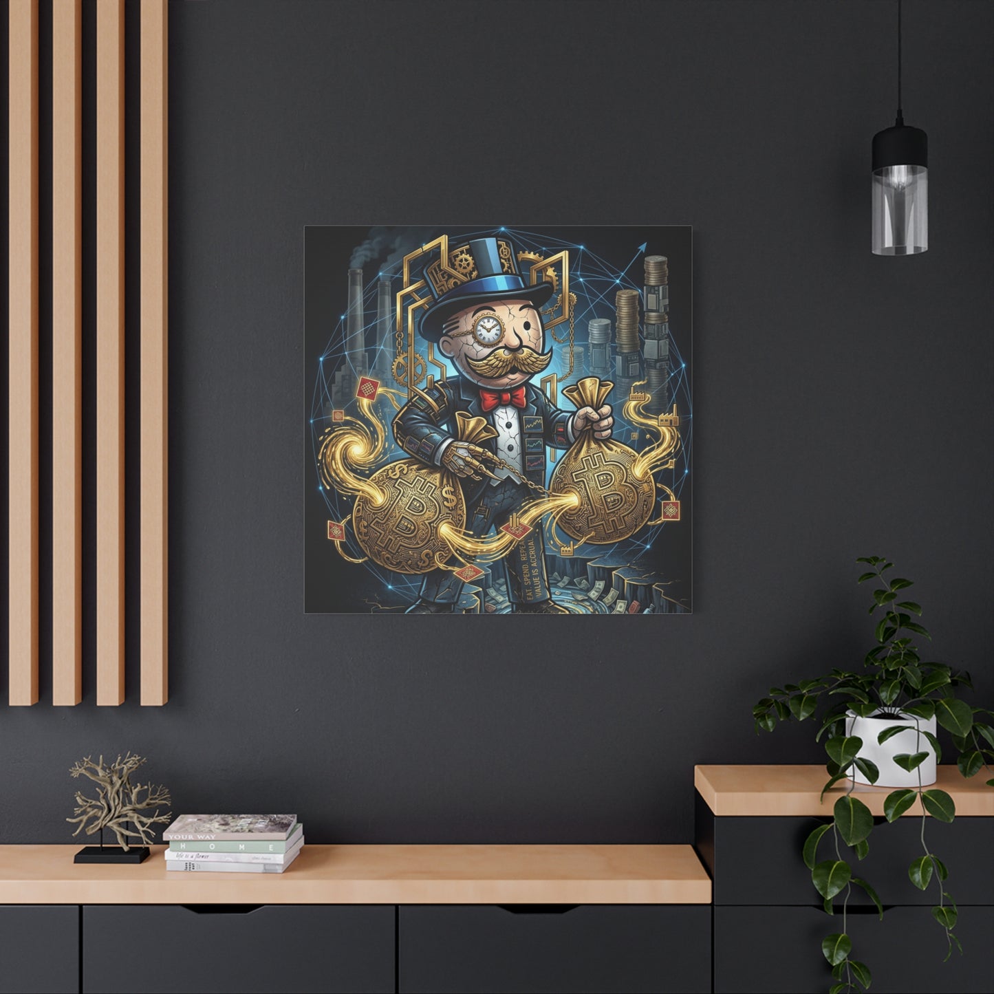 Rich Uncle Pennybags Canvas Wall Art Print