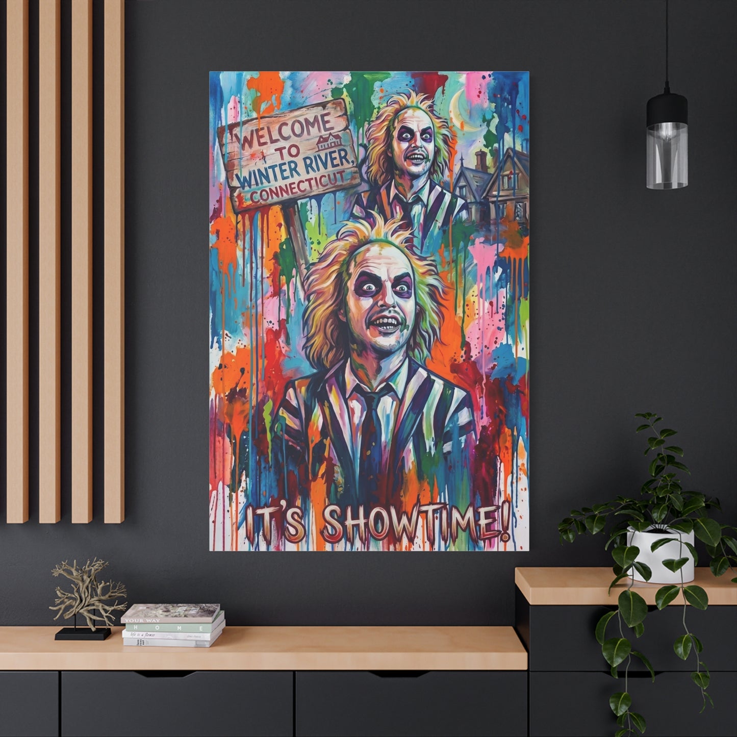 Beetlejuice 'It's Showtime!' Matte Stretched Canvas