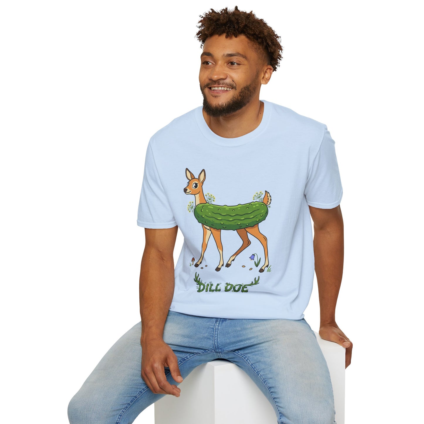 Dill Doe T‑Shirt — Cute Pickle Deer Pun Tee for Nature Lovers & Foodie Fans