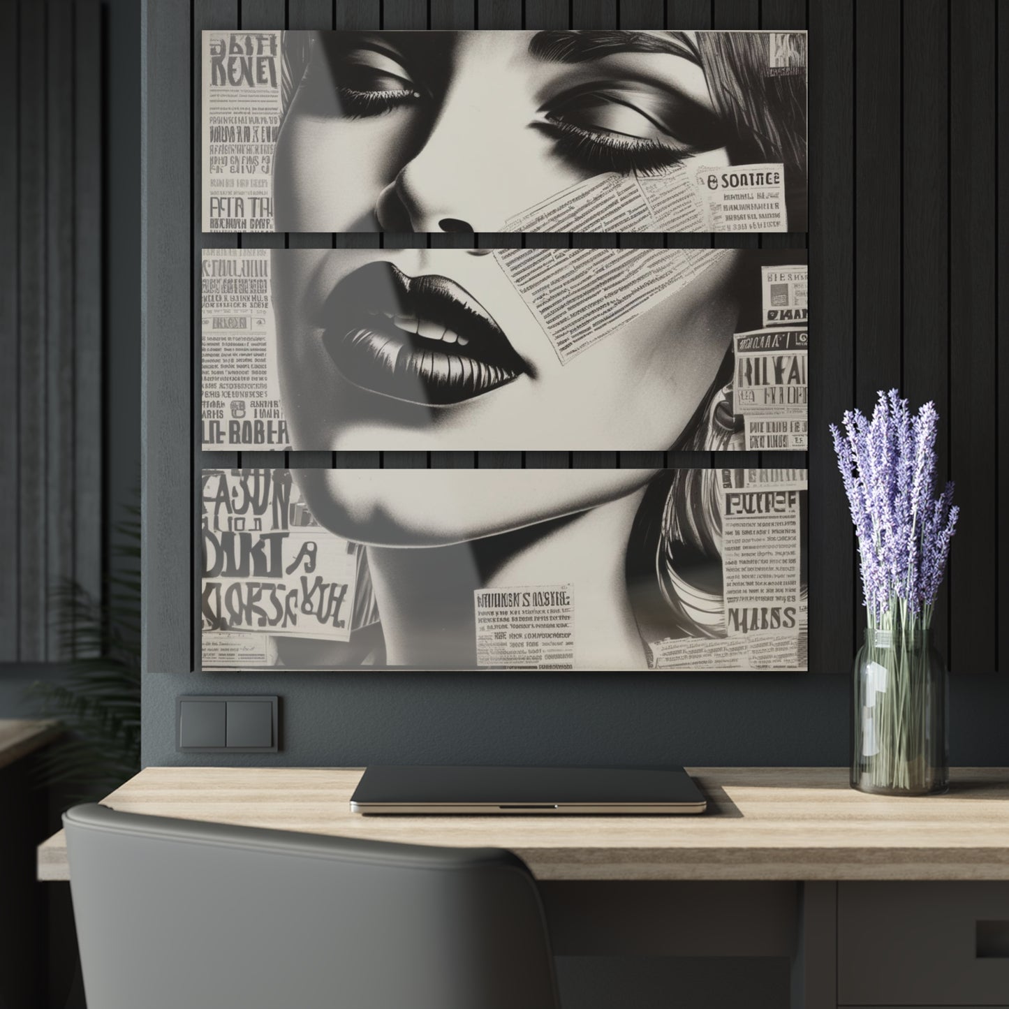 Lady News Acrylic Prints (Triptych)