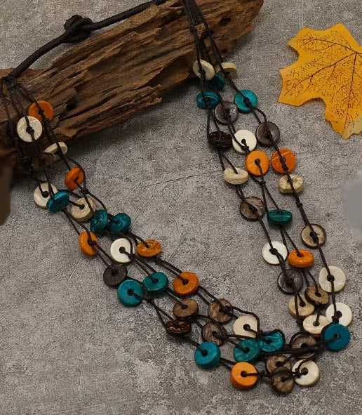 Wood Bohemian Necklace