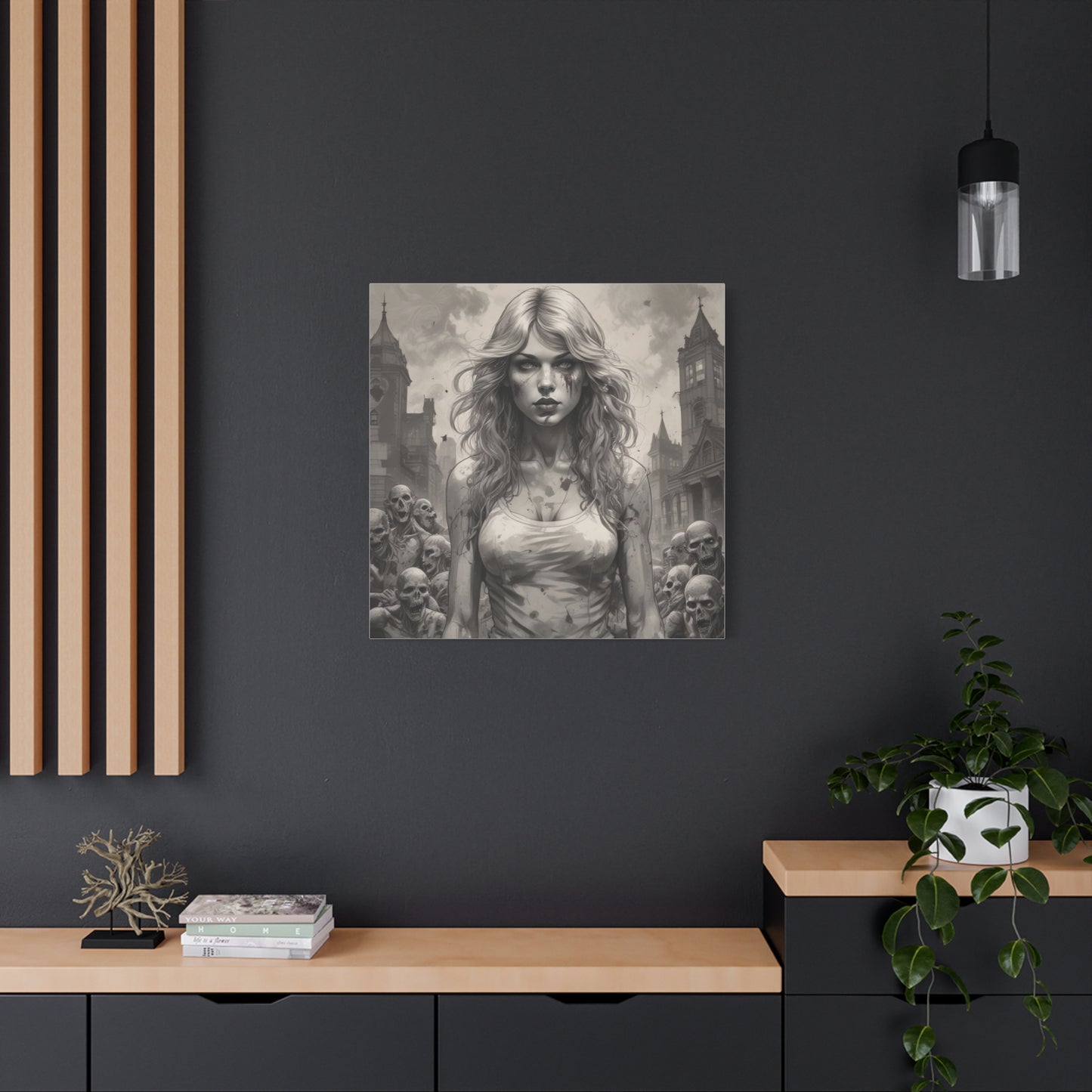 Zombie Swift Matte Canvas Wall Art — Gothic Horror Stretched Canvas