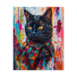Colorful Cat Poster — Vibrant Black Cat Wall Art (Rolled Poster)