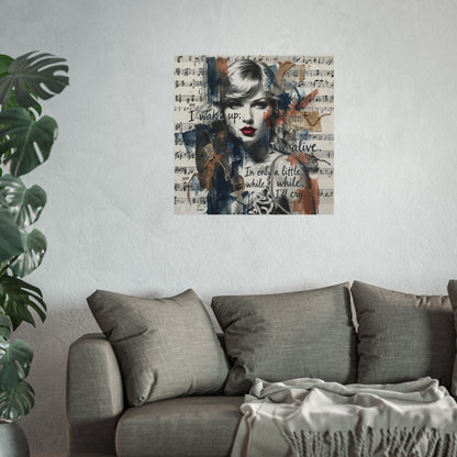 Swift Inspired Fine Art Poster — "I Wake Up; I'm Alive" Taylor-Inspired Music Portrait