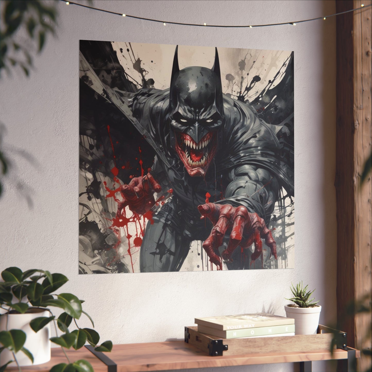 Batman Horror Art Poster Print — Dark Bloody Comic Fine Art Print
