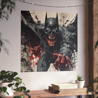 Batman Horror Art Poster Print — Dark Bloody Comic Fine Art Print