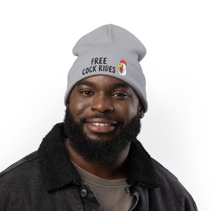 Knit Beanie "Free Cock Rides"