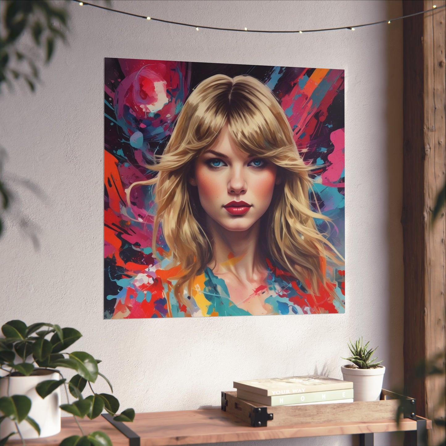 Taylor-Inspired Pop Art Portrait Poster Fine Art Wall Print