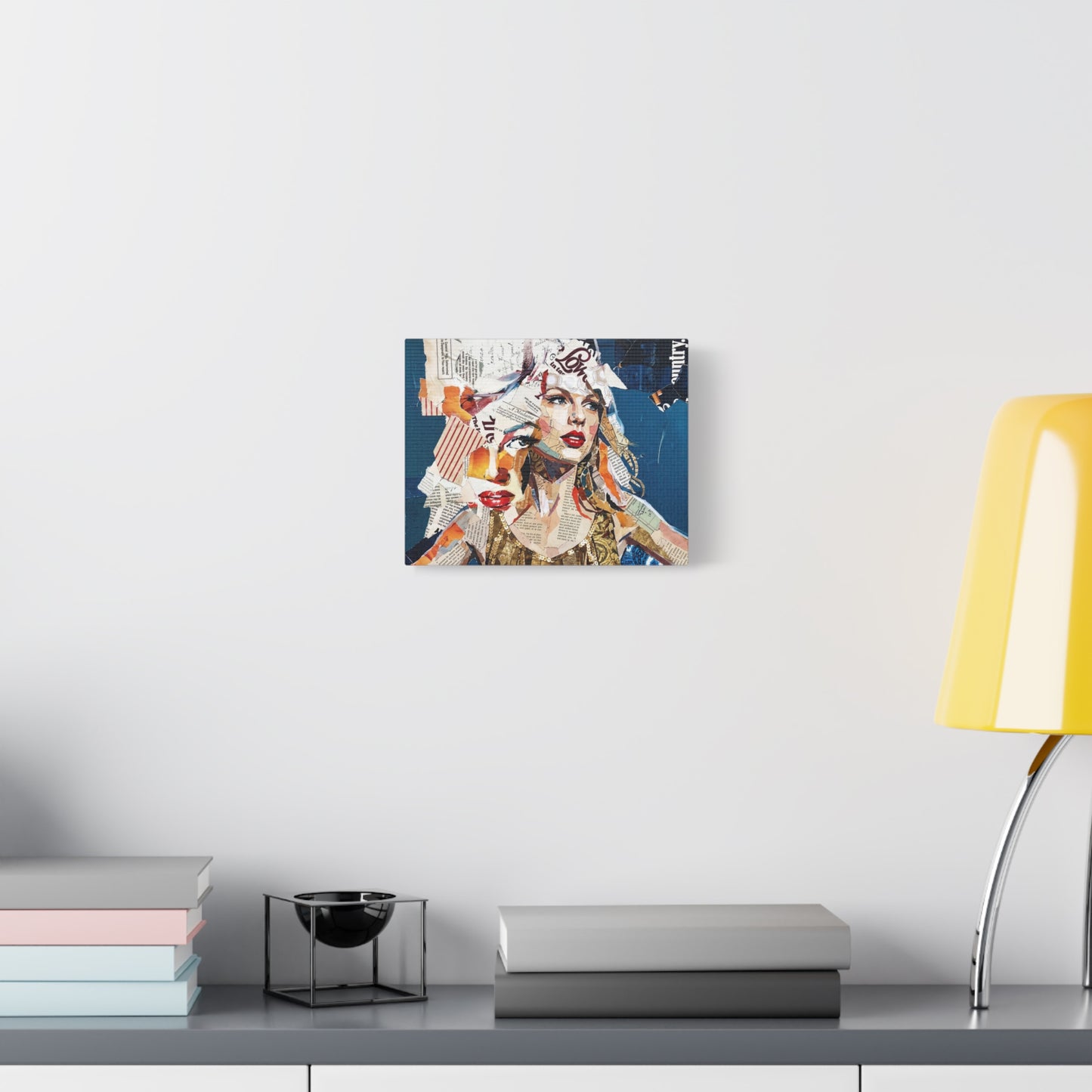 Pop Art Collage Woman Canvas Print — Modern Portrait Wall Art