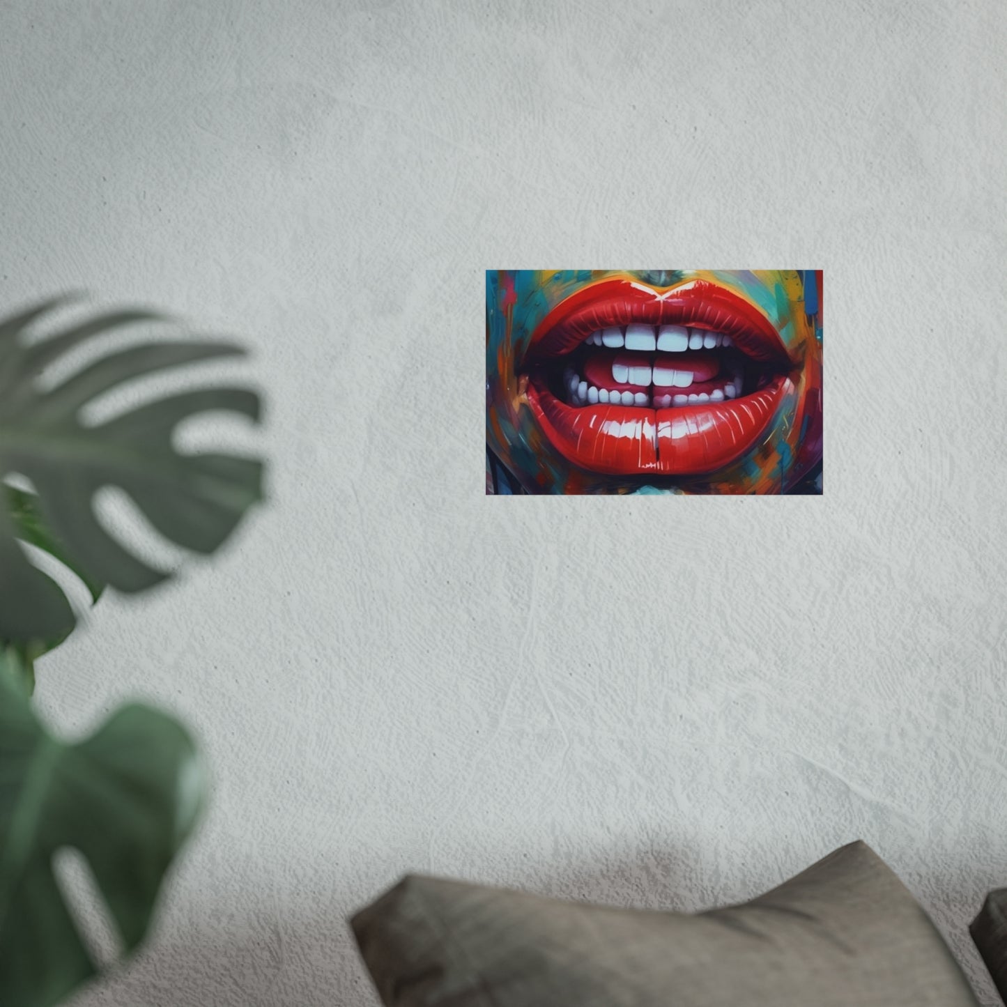 Colorful Pop Art Lip Poster Fine Art Print