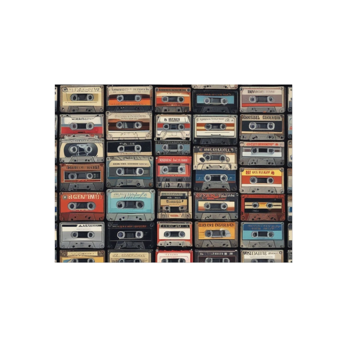 Cassette Tape Collage Fine Art Poster