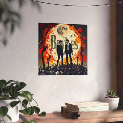 The Beatles Fine Art Poster – Retro Psychedelic Band Print