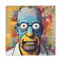 Pop Art Cartoon Canvas Wall Art — Colorful Abstract Character Portrait