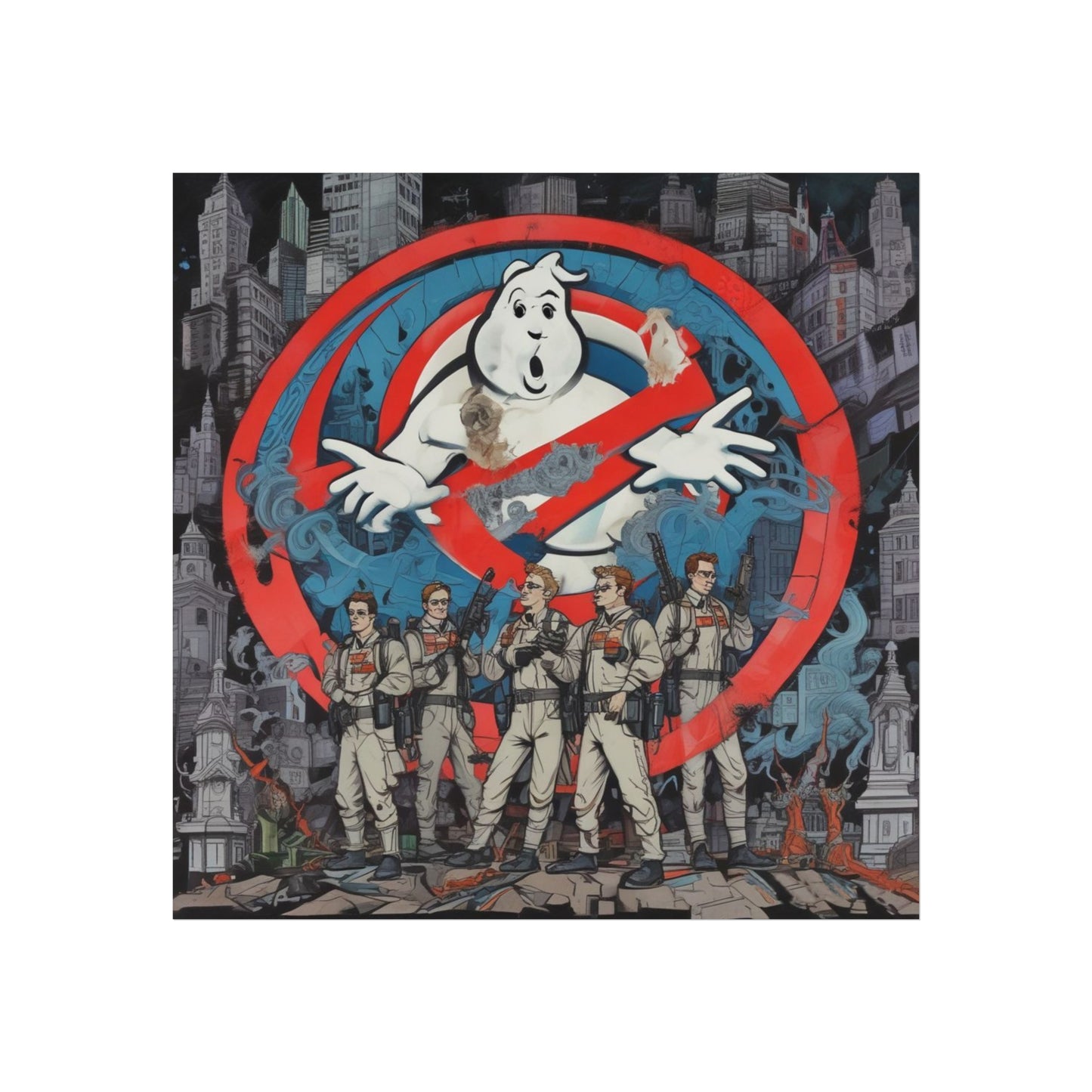 Ghostbusters Vintage Fine Art Poster Print