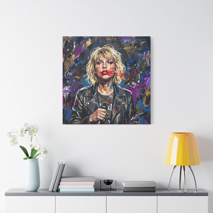 SMEARED THE LIPS Swift Portrait Canvas Art — Matte Stretched Canvas Print