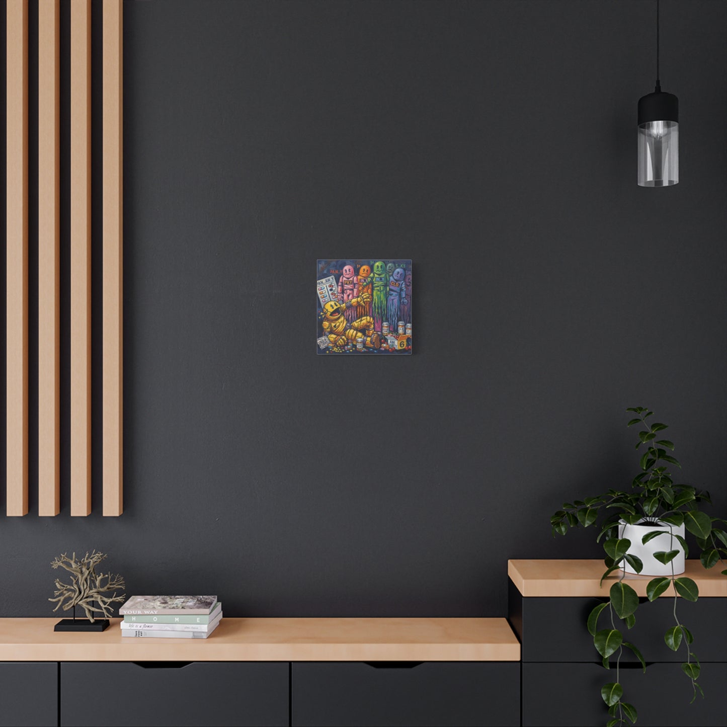 Depressed Pacman Canvas Wall Art Print