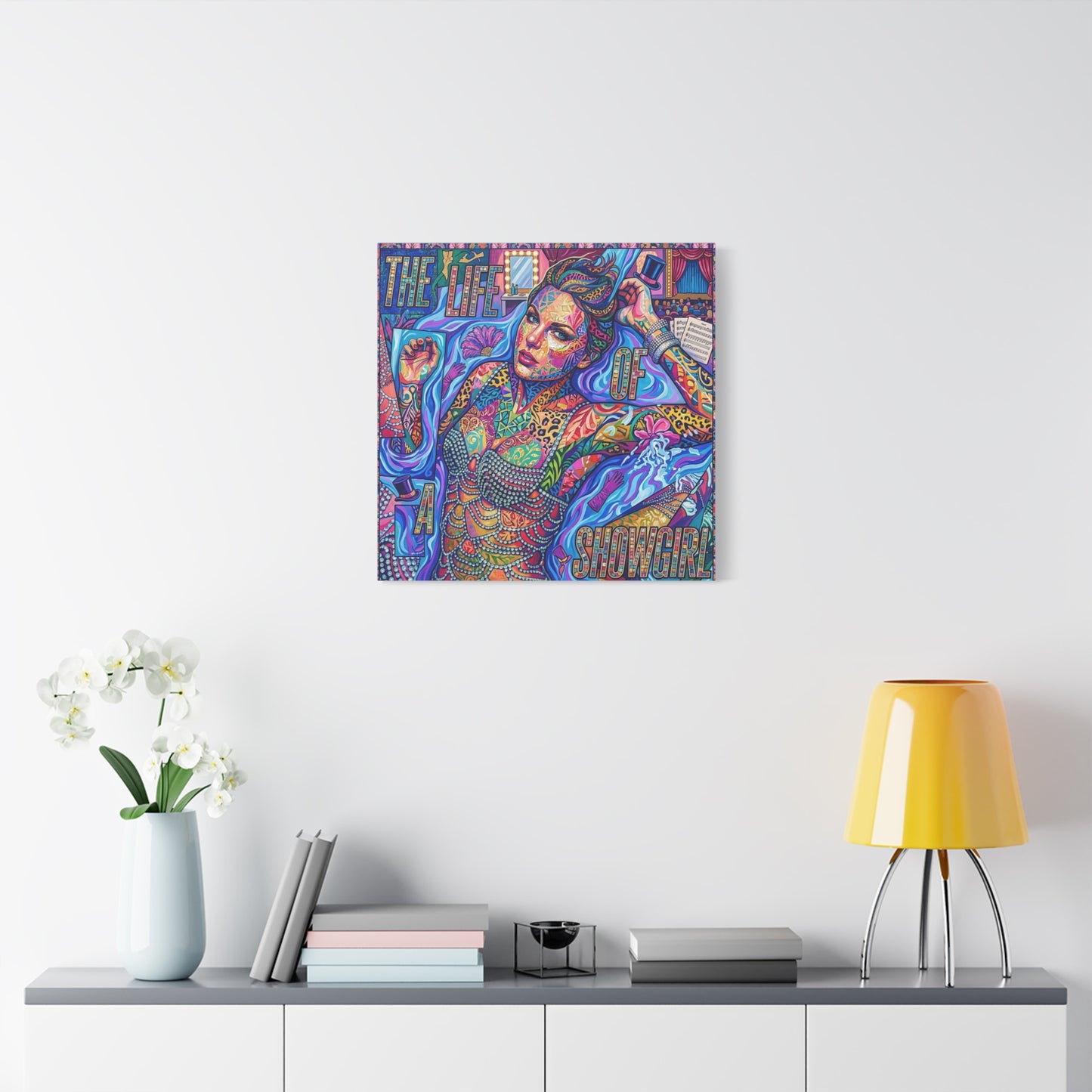 Showgirl Pop Abstract Canvas Wall Art Print
