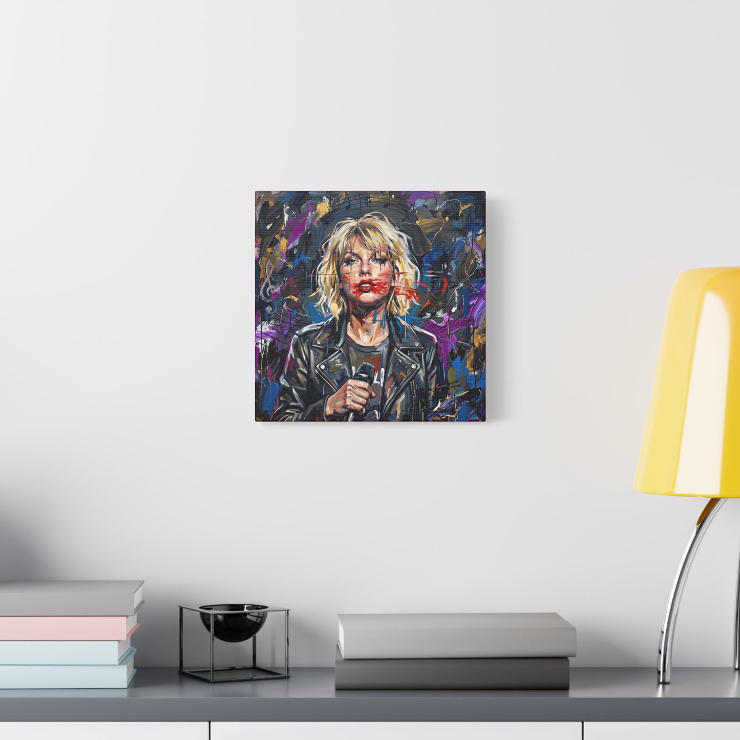 SMEARED THE LIPS Swift Portrait Canvas Art — Matte Stretched Canvas Print