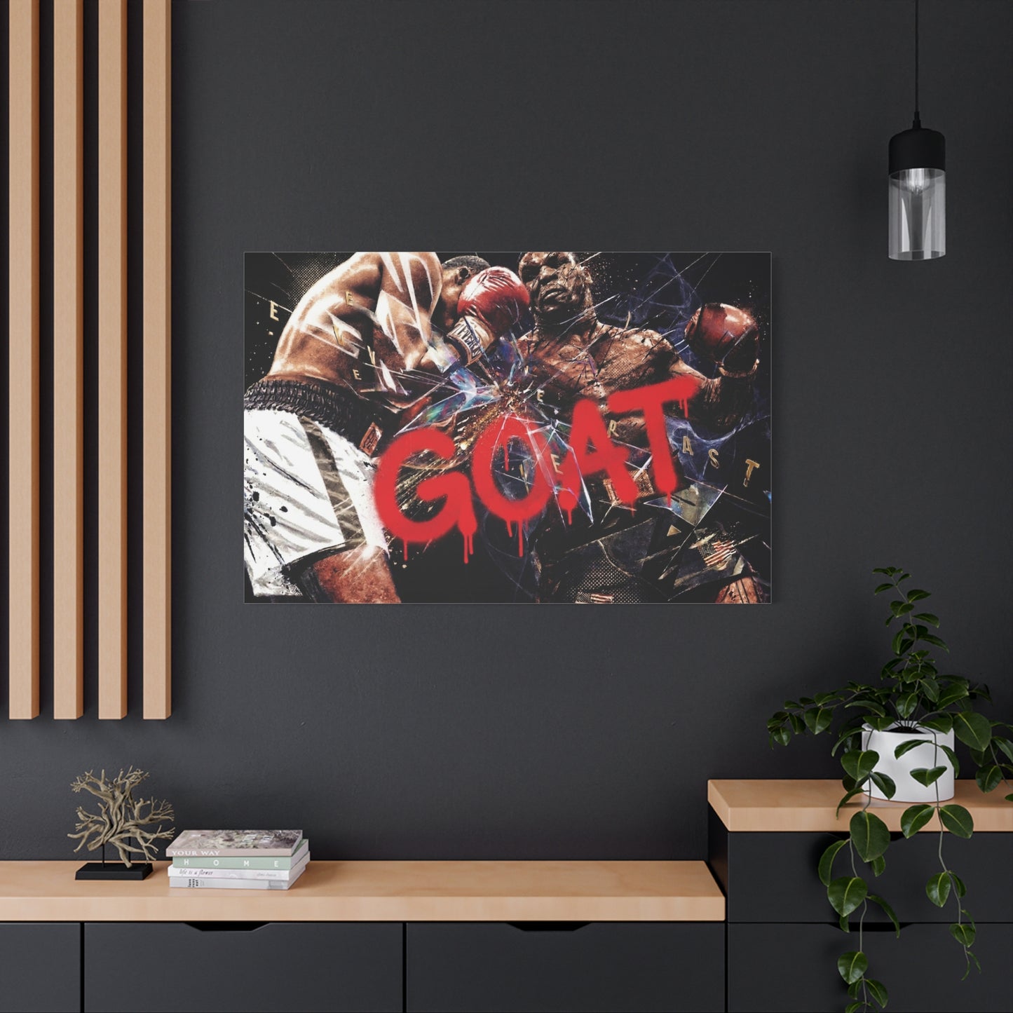 G.O.A.T. Boxer Canvas Wall Art Print