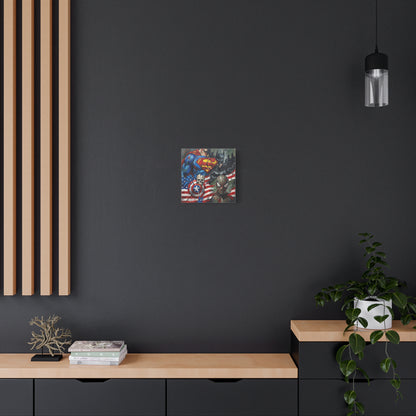 Superhero Abstract Canvas Wall Art Print