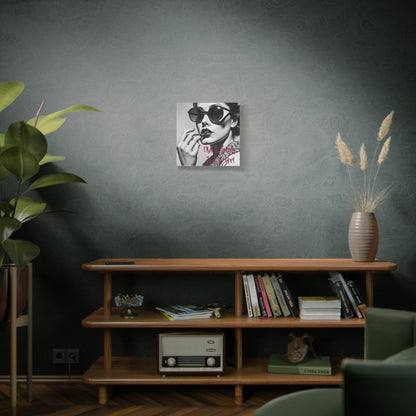 Canvas Wall Art - "I'm Literally Just A Girl" Retro Glam Portrait