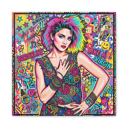 Queen of Pop Abstract Canvas Wall Art Print
