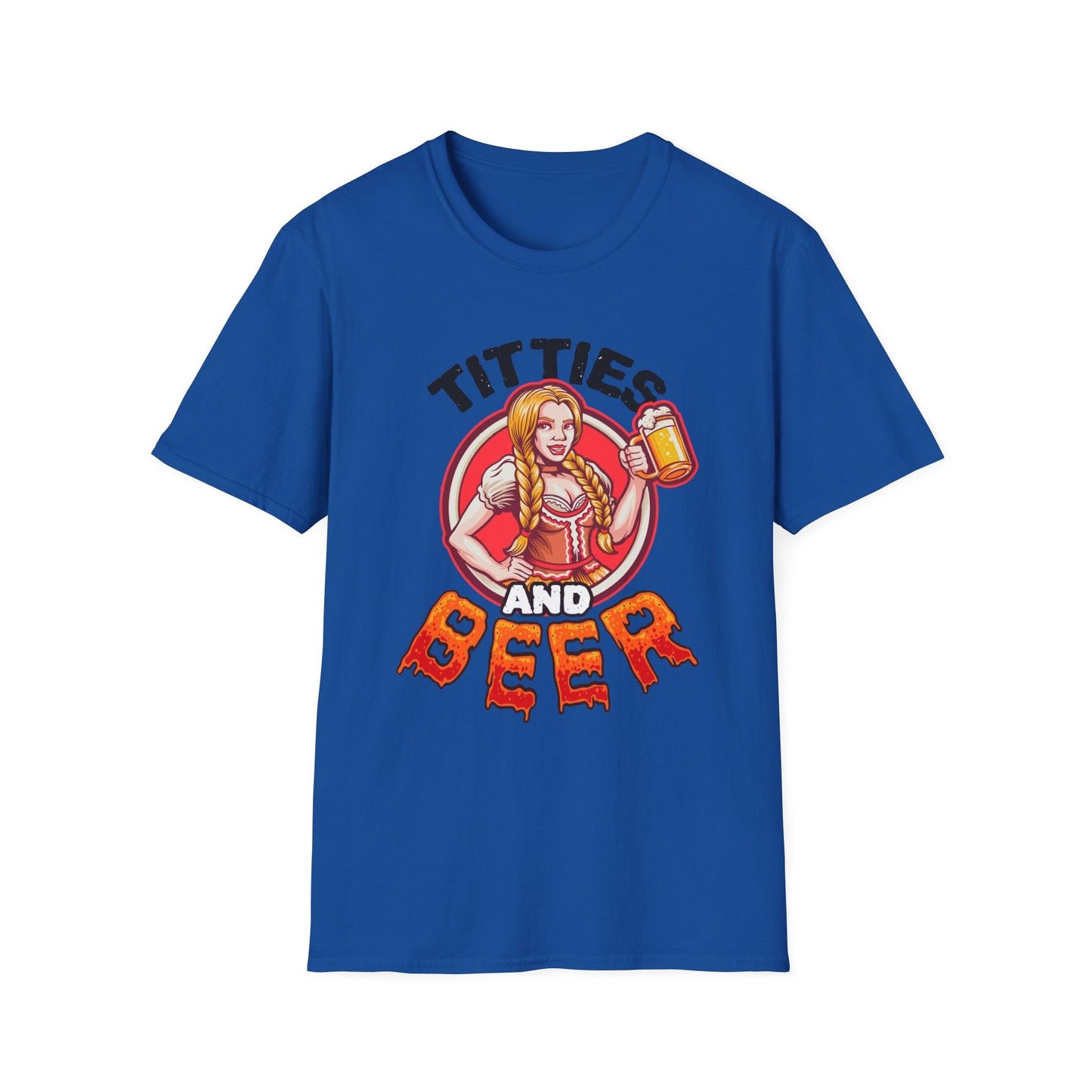 T-Shirt — "Titties and Beer" Oktoberfest Beer Girl Graphic Tee