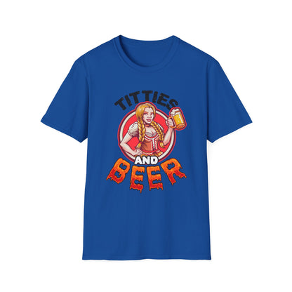T-Shirt — "Titties and Beer" Oktoberfest Beer Girl Graphic Tee