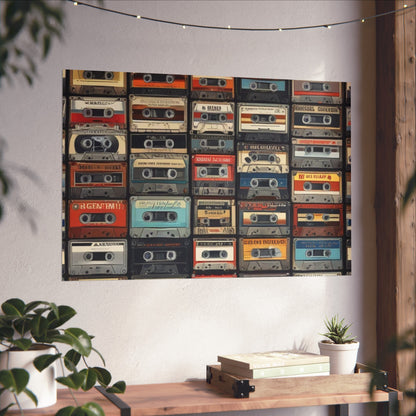 Cassette Tape Collage Fine Art Poster