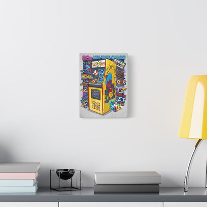 1980's Pop Culture Canvas Wall Art Print