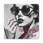 Canvas Wall Art - "I'm Literally Just A Girl" Retro Glam Portrait