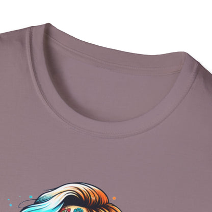 Cool Moms Club Skull T-Shirt — Colorful Day of the Dead Mom Graphic Tee
