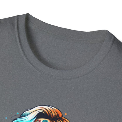 Cool Moms Club Skull T-Shirt — Colorful Day of the Dead Mom Graphic Tee