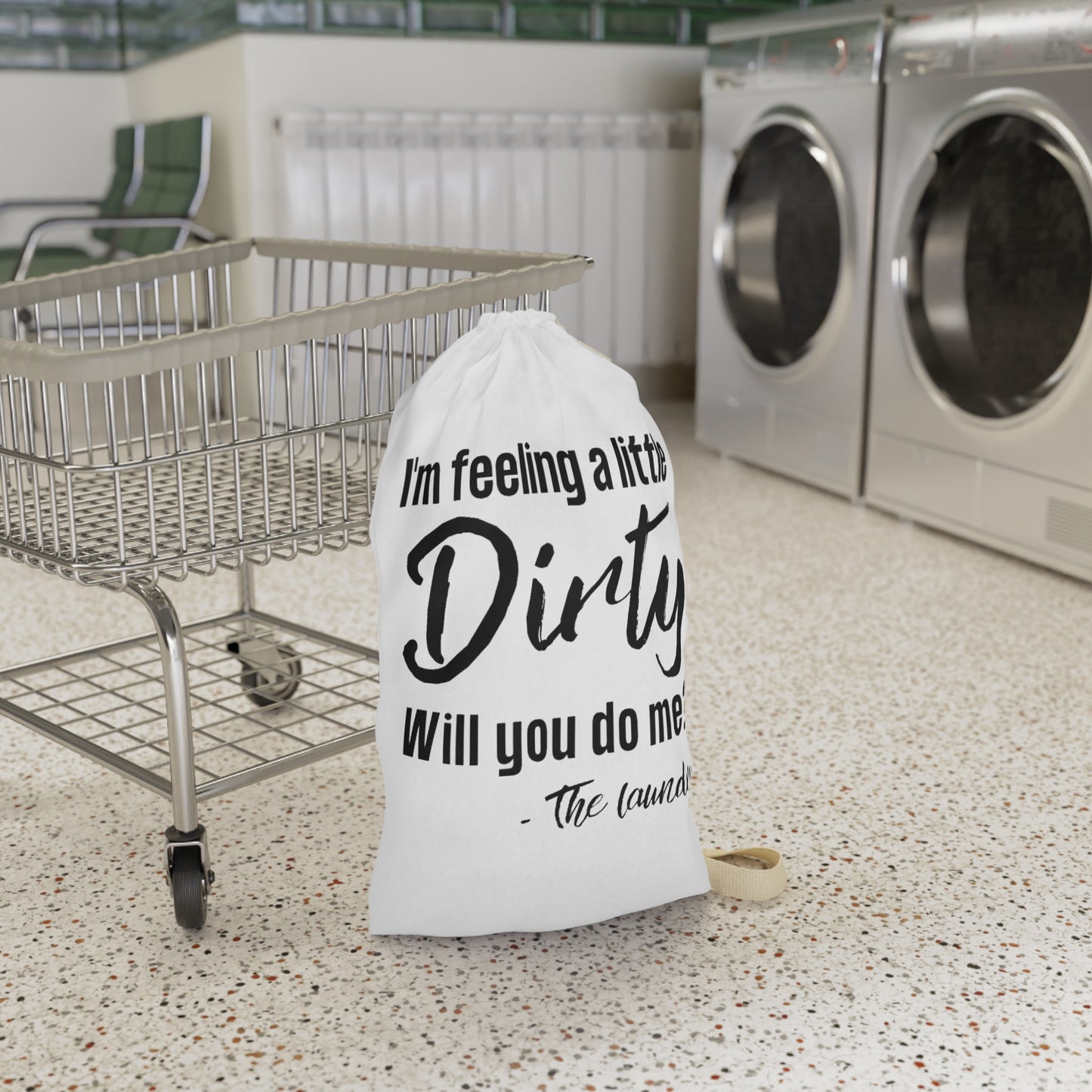 Laundry Bag — "I'm Feeling a Little Dirty, Will You Do Me?" Funny Laundry Tote