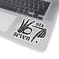 Six Seven Skeleton Hand Kiss-Cut Sticker — Gothic OK Hand Laptop Decal