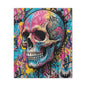 Vibrant Graffiti Skull Canvas