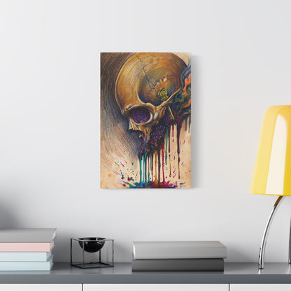 Skull Drip Matte Canvas Wall Art — Stretched 1.25"
