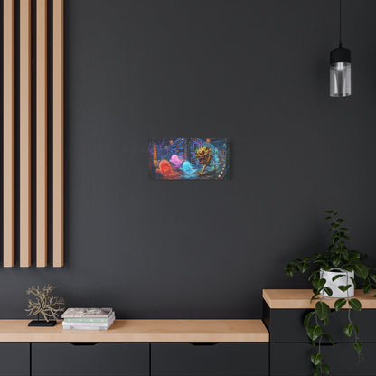 Evil Pacman Abstract Canvas Wall Art — Matte Stretched 1.25"