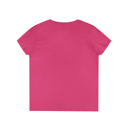 V-Neck T-Shirt — "She's a Cuntry Music Fan" Retro Typography Tee