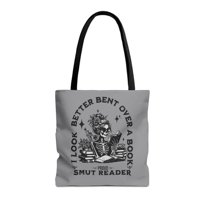 Smut Reader Tote Bag – "I Look Better Bent Over a Book" Booklover Gift