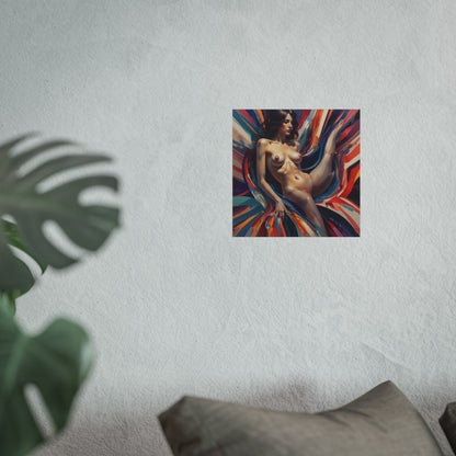 Fine Art Poster — Colorful Figurative Nude Art Print