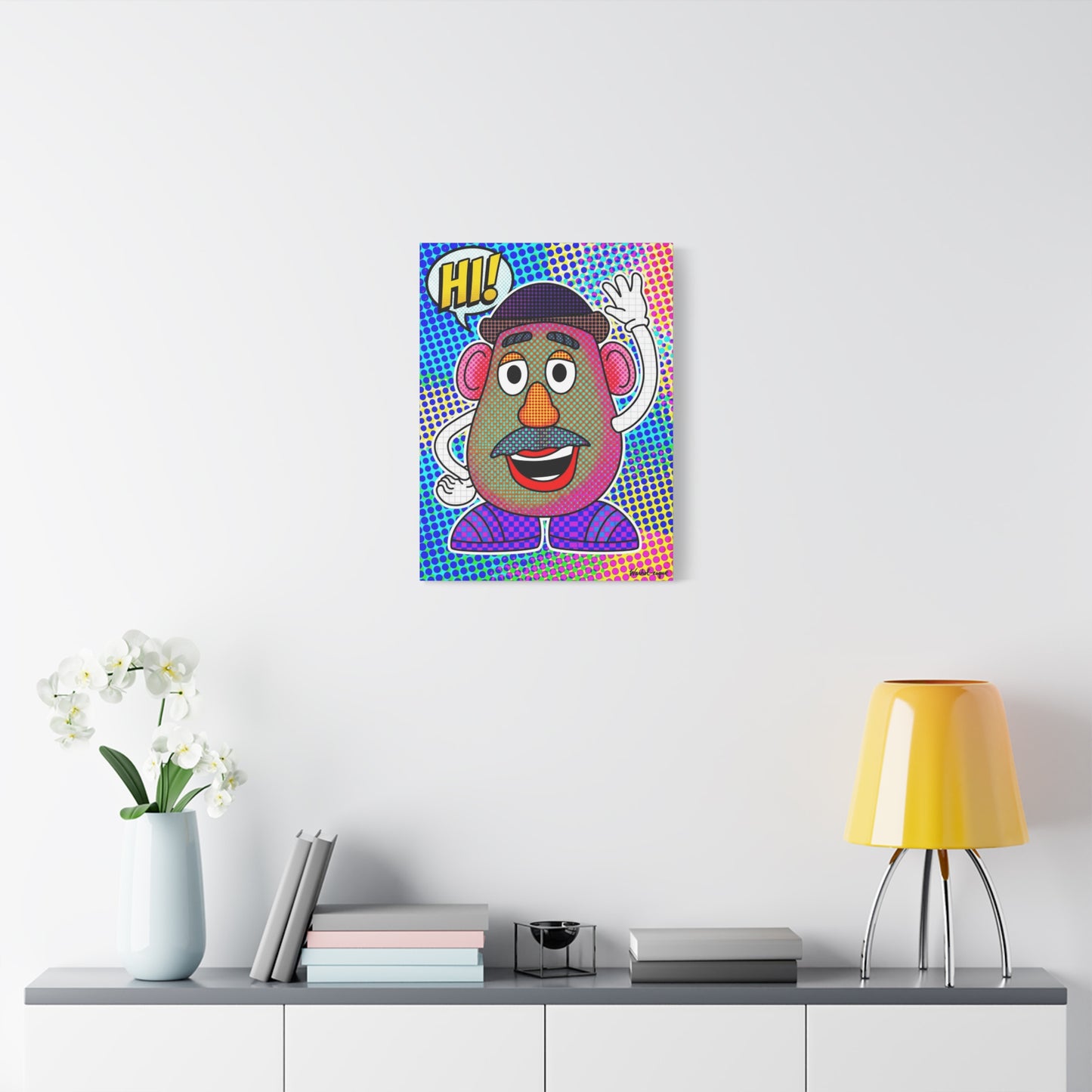Mr. Head Abstract Canvas Wall Art Print — Matte Stretched Canvas