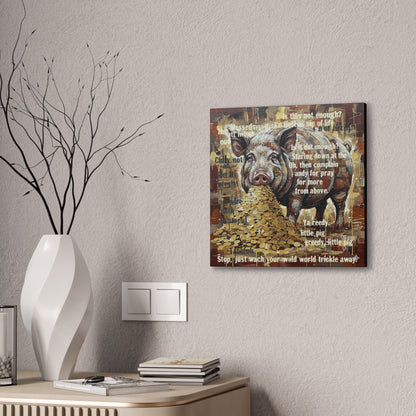 DMB Pig Inspired art - 'Greedy Little Pig' Farmhouse Wall Art