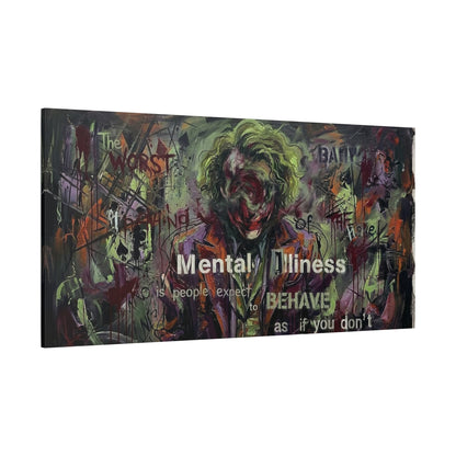 Joker Mental Health Abstract Canvas Wall Art — Matte Stretched 1.25"