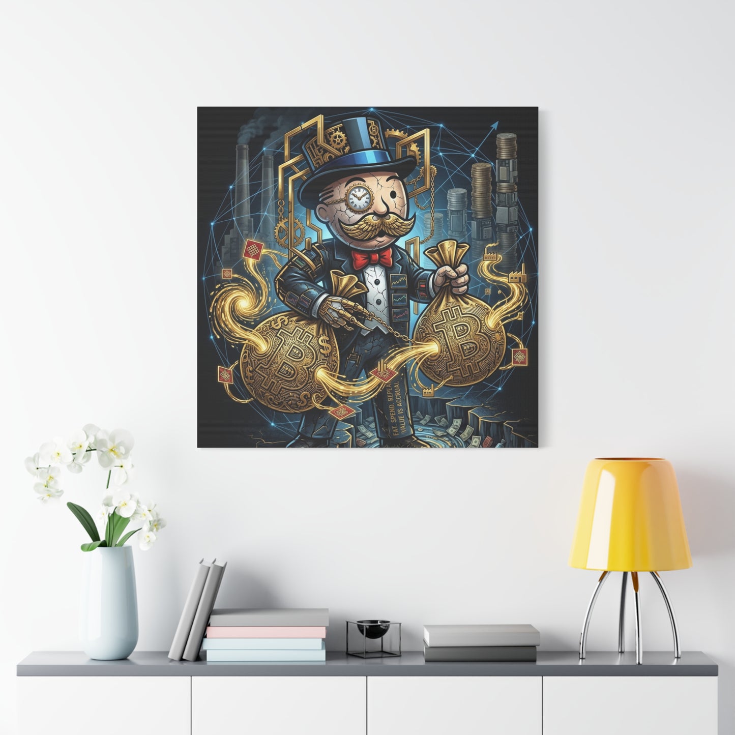 Rich Uncle Pennybags Canvas Wall Art Print
