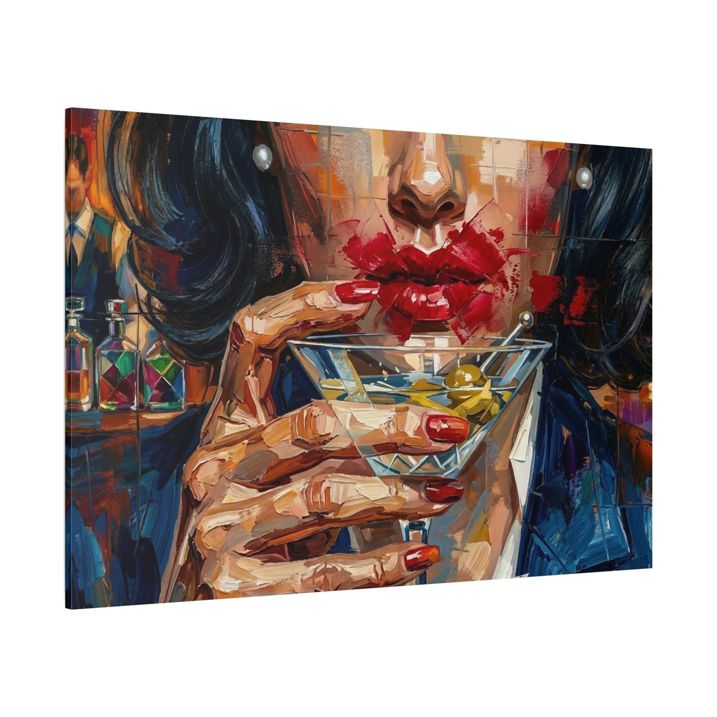 Cocktail Kiss Matte Canvas Wall Art